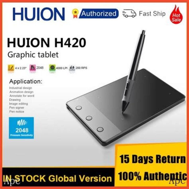 How big is the Huion h420?
