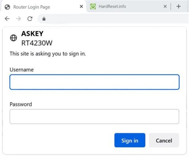 How to factory reset askey?