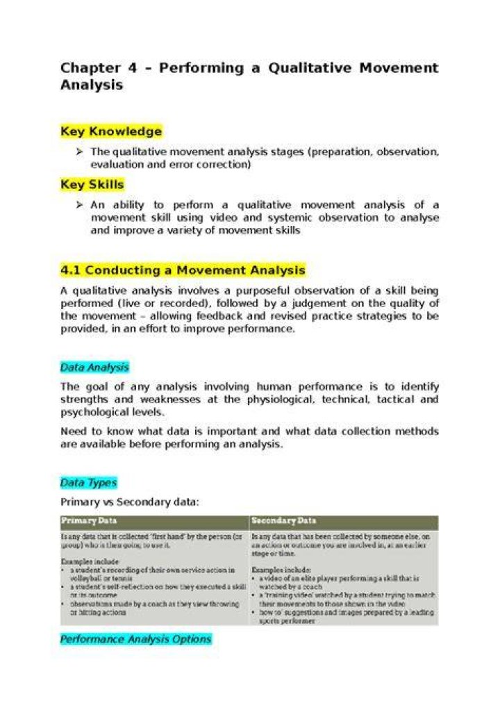 What is qualitative movement analysis?